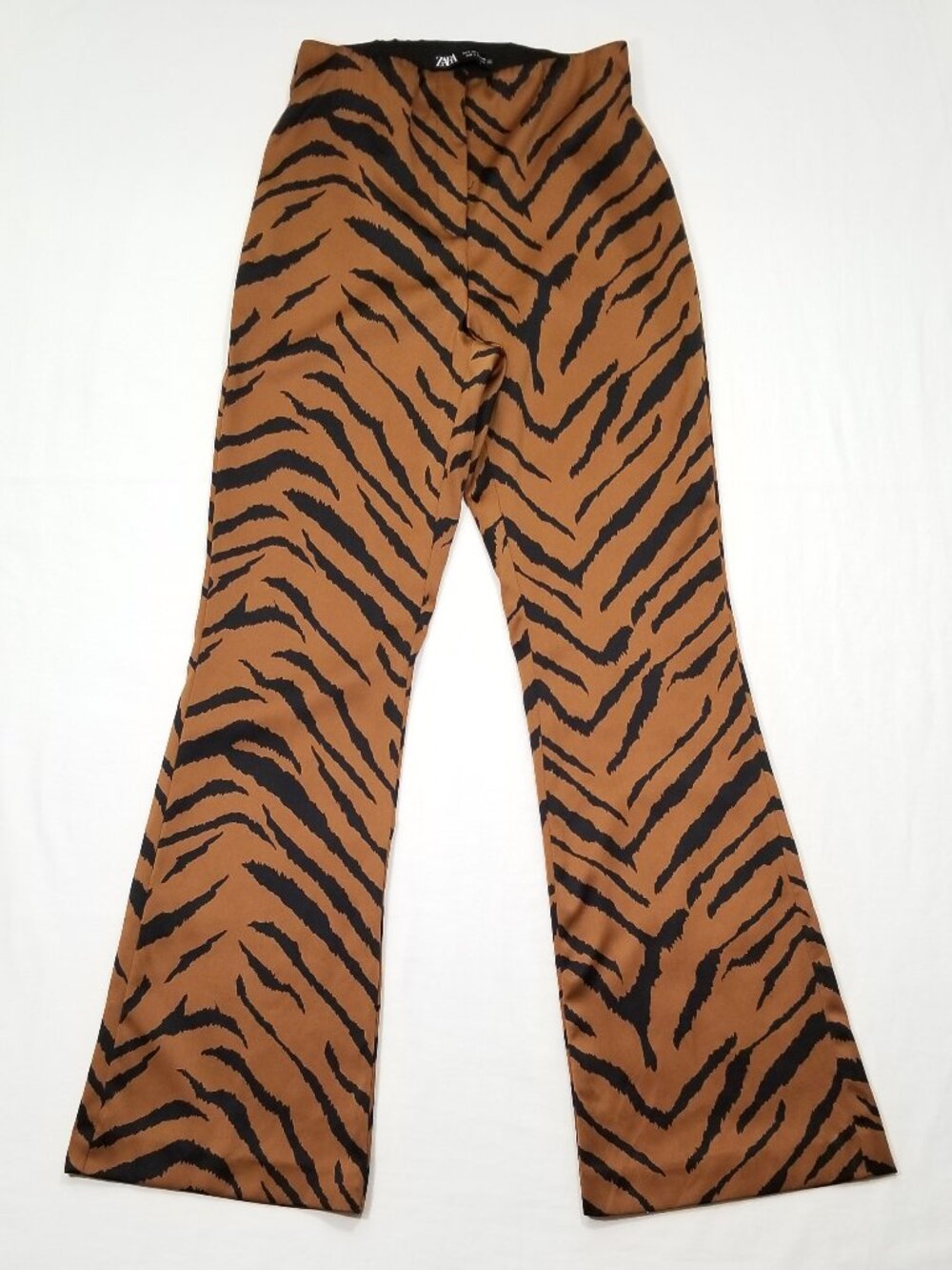 ZARA Bootcut Pants Tiger Animal Print 7008E2M
